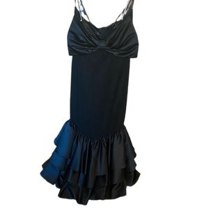 Vintage Louis Feraud Black Bown Gown